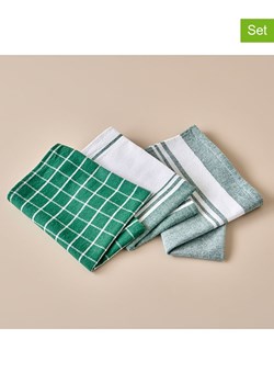 BELLA MAISON Ściereczki (3 szt.) &quot;Juno&quot; w kolorze biało-zielonym do naczyń - 65 x 45 cm ze sklepu Limango Polska w kategorii Ścierki kuchenne - zdjęcie 184701292