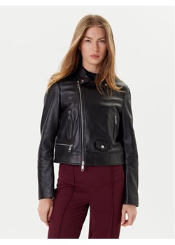BOSS Kurtka skórzana Sayuri 50548471 Czarny Regular Fit ze sklepu MODIVO w kategorii Kurtki damskie - zdjęcie 184701652