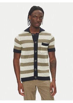 Lindbergh Kardigan 30-804112 Beżowy Relaxed Fit ze sklepu MODIVO w kategorii Swetry męskie - zdjęcie 184701770