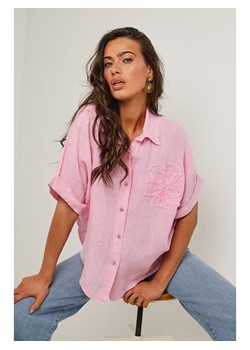 Le Monde du Lin Lniana bluzka w kolorze jasnoróżowym ze sklepu Limango Polska w kategorii Koszule damskie - zdjęcie 184704841