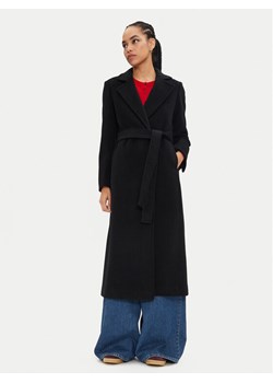 MAX&Co. Płaszcz wełniany Longrun 2428016034200 Czarny Regular Fit ze sklepu MODIVO w kategorii Płaszcze damskie - zdjęcie 184706750
