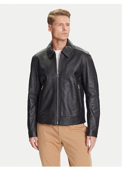 BOSS Kurtka skórzana H-Mapson4 50543214 Czarny Regular Fit ze sklepu MODIVO w kategorii Kurtki męskie - zdjęcie 184706794