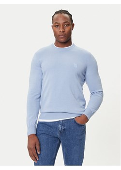 BOSS Sweter Kanovano_S 50527583 Błękitny Regular Fit ze sklepu MODIVO w kategorii Swetry męskie - zdjęcie 184706832