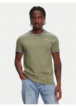 Hunter T-Shirt Eigg Ringer HARM0032251 Khaki Regular Fit ze sklepu MODIVO w kategorii T-shirty męskie - zdjęcie 184706861