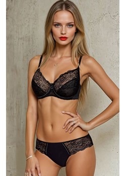 Koronkowy czarny biustonosz miękki soft Mia, Kolor czarny, Rozmiar 65C, PariPari Lingerie ze sklepu Intymna w kategorii Biustonosze - zdjęcie 184708500