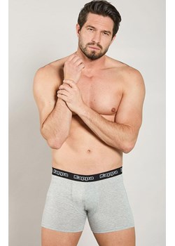 2-pack bokserki męskie bawełniane szare z logowaną gumą Kappa K1211, Kolor szary, Rozmiar M, Kappa ze sklepu Intymna w kategorii Majtki męskie - zdjęcie 184708551