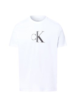 Calvin Klein Jeans Koszulka męska Mężczyźni Bawełna biały jednolity ze sklepu vangraaf w kategorii T-shirty męskie - zdjęcie 184710072