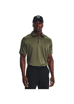 Męska koszulka polo Under Armour Tech Polo - khaki ze sklepu Sportstylestory.com w kategorii T-shirty męskie - zdjęcie 184712750