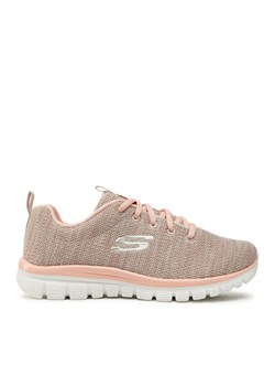 Skechers Sneakersy Twisted Fortune 12614/NTCL Beżowy ze sklepu MODIVO w kategorii Buty sportowe damskie - zdjęcie 184714411
