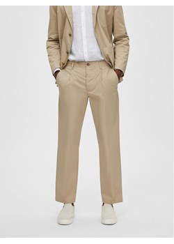 Selected Homme Chinosy 16088515 Beżowy Regular Fit ze sklepu MODIVO w kategorii Spodnie męskie - zdjęcie 184714492