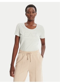 EA7 Emporio Armani T-Shirt 7W000094 AF10373 U9060 Błękitny Slim Fit ze sklepu MODIVO w kategorii Bluzki damskie - zdjęcie 184714494