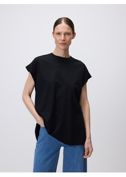 Reserved - T-shirt z modalem - czarny - id: 858EH-99X - marki Reserved - 184715893 Reserved - T-shirt z modalem - czarny ze sklepu Reserved w kategorii Bluzki damskie - zdjęcie 184715893
