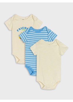 Sinsay - Body 3 pack - kremowy ze sklepu Sinsay w kategorii Odzież dla niemowląt - zdjęcie 184720260