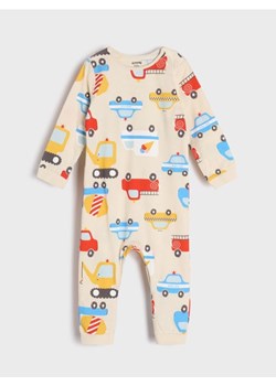 Sinsay - Pajacyk ze wzorem pojazdów - kremowy ze sklepu Sinsay w kategorii Pajacyki - zdjęcie 184720301