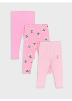 Sinsay - Legginsy 3 pack - różowy ze sklepu Sinsay w kategorii Spodnie dziewczęce - zdjęcie 184720360