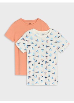 Sinsay - Koszulki 2 pack - kremowy ze sklepu Sinsay w kategorii T-shirty chłopięce - zdjęcie 184720361