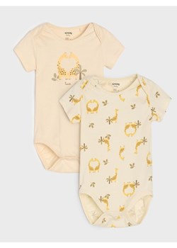 Sinsay - Body 2 pack - kremowy ze sklepu Sinsay w kategorii Odzież dla niemowląt - zdjęcie 184720402