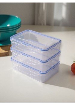 Sinsay - Pojemniki na żywność z pokrywką 3 pack - clear ze sklepu Sinsay w kategorii Pojemniki kuchenne - zdjęcie 184720574