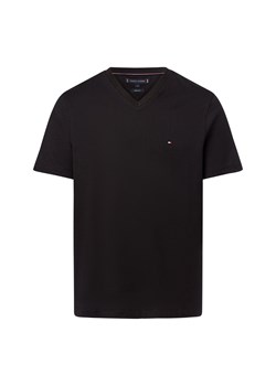 Tommy Hilfiger Koszulka męska Mężczyźni Bawełna czarny jednolity ze sklepu vangraaf w kategorii T-shirty męskie - zdjęcie 184721294