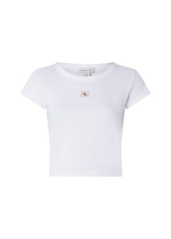 Calvin Klein Jeans Koszulka damska Kobiety Bawełna biały jednolity ze sklepu vangraaf w kategorii Bluzki damskie - zdjęcie 184721302