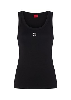 HUGO Top damski - Datamia Kobiety czarny jednolity ze sklepu vangraaf w kategorii Bluzki damskie - zdjęcie 184721310