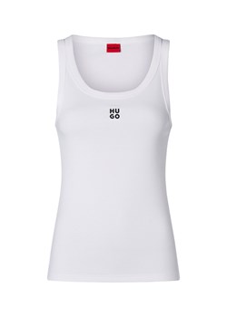 HUGO Top damski - Datamia Kobiety biały jednolity ze sklepu vangraaf w kategorii Bluzki damskie - zdjęcie 184721311