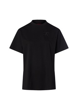 HUGO Koszulka damska - Vintage Kobiety Bawełna czarny jednolity ze sklepu vangraaf w kategorii Bluzki damskie - zdjęcie 184721312