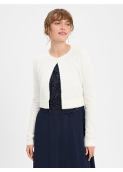 Marie Lund Bolerko Kobiety Sztuczne włókno écru jednolity ze sklepu vangraaf w kategorii Swetry damskie - zdjęcie 184721353
