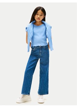 Tommy Hilfiger T-Shirt Essential KG0KG08590 Błękitny Regular Fit ze sklepu MODIVO w kategorii Bluzki dziewczęce - zdjęcie 184722360