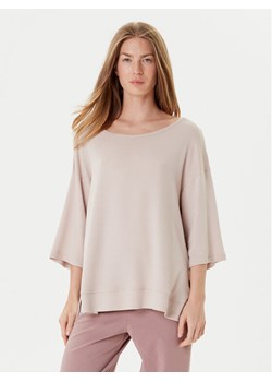 BOSS Bluzka Ottoman 50540029 Beżowy Relaxed Fit ze sklepu MODIVO w kategorii Bluzki damskie - zdjęcie 184722383