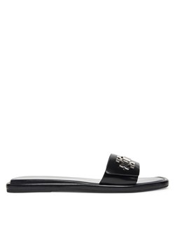 Klapki Tory Burch T Lock Slide 164676 Czarny ze sklepu eobuwie.pl w kategorii Klapki damskie - zdjęcie 184725161