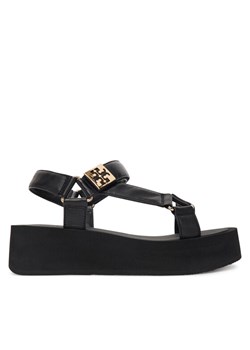 Sandały Tory Burch Mellow Platform Sandal 166402 Czarny ze sklepu eobuwie.pl w kategorii Sandały damskie - zdjęcie 184725162