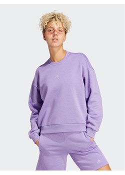 adidas Bluza ALL SZN Fleece Sweatshirt IC6450 Fioletowy Loose Fit ze sklepu MODIVO w kategorii Bluzy damskie - zdjęcie 184725604