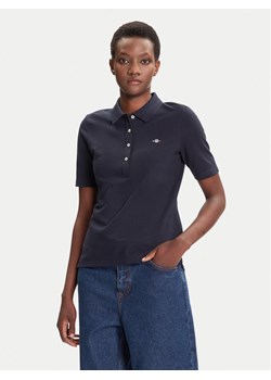 Gant Polo Shield 4202231 Granatowy Slim Fit ze sklepu MODIVO w kategorii Bluzki damskie - zdjęcie 184725690