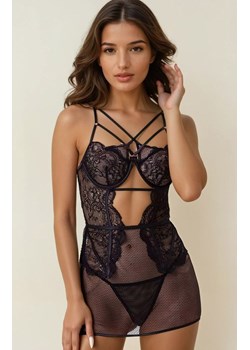 Koronkowa koszulka nocna damska Cielo, Kolor czarny, Rozmiar S/M, LivCo Corsetti Fashion - id: 193410 - marki Livia Corsetti - 184726612 Koronkowa koszulka nocna damska Cielo, Kolor czarny, Rozmiar S/M, LivCo Corsetti Fashion ze sklepu Intymna w kategorii Koszule nocne - zdjęcie 184726612