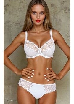 Koronkowe figi damskie białe Mia, Kolor biały, Rozmiar S, PariPari Lingerie ze sklepu Intymna w kategorii Majtki damskie - zdjęcie 184726644