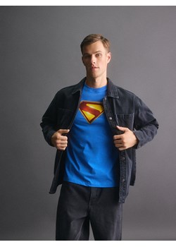 Reserved - Bawełniany t-shirt regular fit SUPERMAN™ - niebieski ze sklepu Reserved w kategorii T-shirty męskie - zdjęcie 184728232