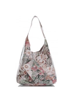 Torebka Skórzana firmy Vittoria Gotti Uniwersalny Włoski Shopper w modne wzory Kwiatów Różowa ze sklepu PaniTorbalska w kategorii Torby Shopper bag - zdjęcie 184733713