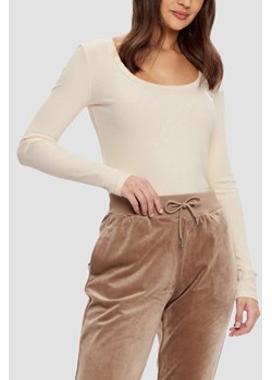 GUESS Beżowy damski longsleeve Colette, Rozmiar S ze sklepu outfit.pl w kategorii Bluzki damskie - zdjęcie 184734132