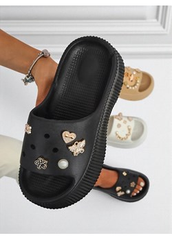 Royalfashion Damskie gumowe klapki z ozdobami Slash Glam ze sklepu royalfashion.pl w kategorii Klapki damskie - zdjęcie 184737620