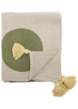 Bloomingville Pled &quot;Clennie&quot; w kolorze kremowo-zielonym - 160 x 130 cm ze sklepu Limango Polska w kategorii Narzuty i kapy - zdjęcie 184738381