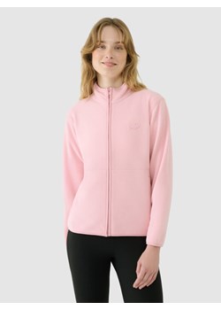 Damski polar rozpinany ze stójką 4F 4FWSS25TFLEF322 - różowy ze sklepu Sportstylestory.com w kategorii Bluzy damskie - zdjęcie 184739430