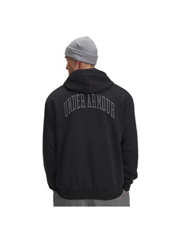 Męska bluza nierozpinana z kapturem Under Armour UA Icon Flc Graphic Top - czarna ze sklepu Sportstylestory.com w kategorii Bluzy męskie - zdjęcie 184739512