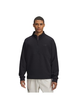 Męska bluza bez kaptura Under Armour UA Unstoppable Flc Half Zip - czarna ze sklepu Sportstylestory.com w kategorii Bluzy męskie - zdjęcie 184739523