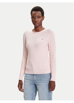 Gant Sweter 4800100 Różowy Slim Fit ze sklepu MODIVO w kategorii Swetry damskie - zdjęcie 184741311