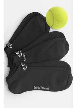 3-pack stopki sportowe bawełniane czarne 1001 Sergio Tacchini, Kolor czarny, Rozmiar 35-38, Sergio Tacchini ze sklepu Intymna w kategorii Skarpetki damskie - zdjęcie 184742162