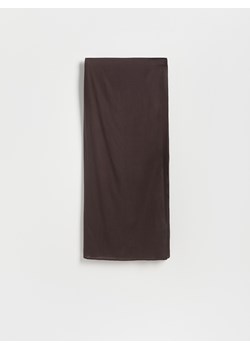 Reserved - Sarong z dodatkiem lnu - ciemnobrązowy ze sklepu Reserved w kategorii Spódnice - zdjęcie 184745252