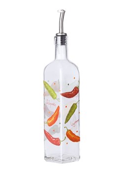 Trendy Kitchen by EXCÉLSA Dozownik oleju &quot;Chili&quot; ze wzorem - 470 ml ze sklepu Limango Polska w kategorii Naczynia - zdjęcie 184746491