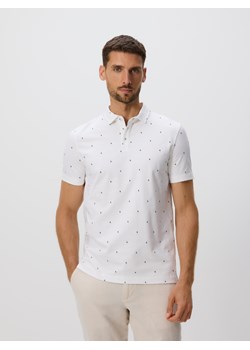 Reserved - Koszulka polo regular fit - biały ze sklepu Reserved w kategorii T-shirty męskie - zdjęcie 184748754
