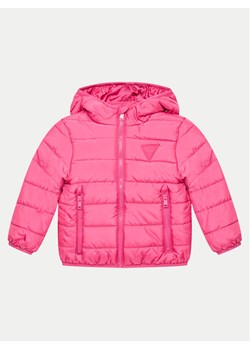 Guess Kurtka puchowa H4BT03 WCFM0 Różowy Regular Fit ze sklepu MODIVO w kategorii Kurtki dziewczęce - zdjęcie 184749483